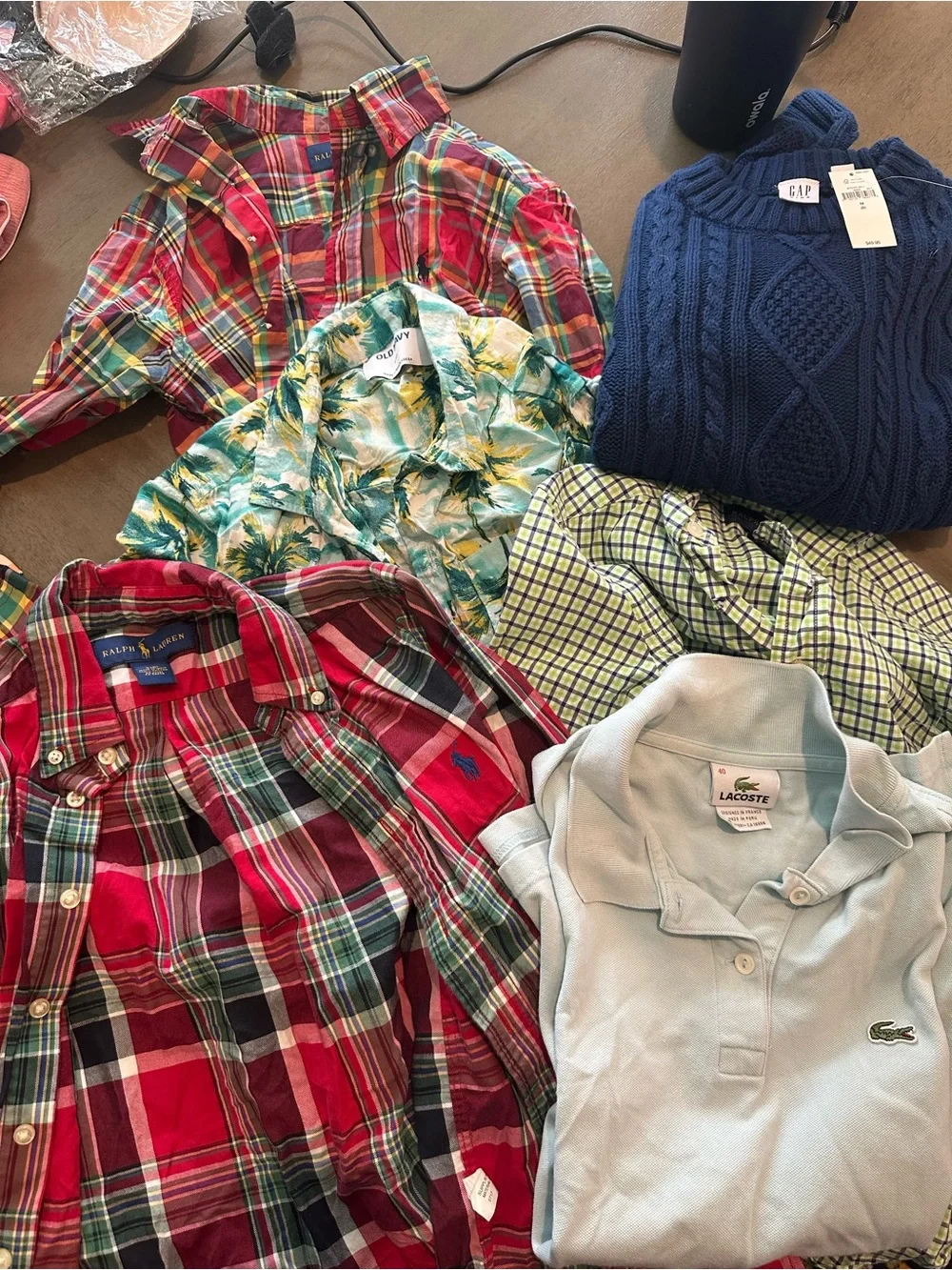 Ralph Lauren Red Green Plaid Button-Down Shirt for Kids